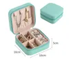 Kosmetisk väska smycken lådor kvinnor arrangör fall örhänge halsband förvaring väskor 4 färger premium kvalitet läder vattentät bärbar resesmakeup låda