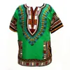 (Szybko) EST Moda Design African Tradycyjny Drukuj 100% Bawełna Dashiki T-shirt dla Unisex 210707