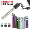 MOQ 20Pcs EVOD Preheat VV Vaporizer Battery 1100 900 650mAh Variable Voltage E Cigarette 510 Thread Vape Pen & E-Cig eGo USB Charger