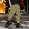 2021 New Men Jogger Sweatpants Casual Harem Shorts Calf Length Trousers Fashion Mens Cargo Pants Summer Male Trousers Y0927