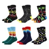 Men's Socks Unisex Happy Cartoon Retro Design Men Funny Basketball Crew Women Flower Geometric Long Sock Male Female234B