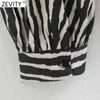 Women Animal Pattern Print Casual Smock Blouse Office Ladies Turn Down Collar Shirt Chic Retro Blusas Tops LS7504 210416