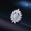 Exclusif femmes fête bijoux fantaisie Marquise coupe zircon cubique grands anneaux de Cocktail taille réglable R007 210714