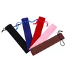 Лучшие продавца Новые бархатные ручки шкафы сумка 5 цветов для самоклеящегося водонепроницаемого подводка для глаз перо пустые тканевые сумки
