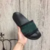 Kvinnor Blommar Tryckt Canvas Tofflor Sommar Män Platta Strandsandaler Modedesigner kvinna man cool slides toffel sandal sko med låda stor storlek 35-45