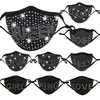 black diamond masks with drill QUEEN SEXY LOVE KING BOSS cotton face mask women dustproof anti dust fog rhinestone facemask in stock