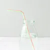 New100PCS / Torba Jednorazowe Plastikowe Słomy Kolorowe Bend Drink Słomki Sok Owocowy Milk Tea Pipe Bar Party Accessory Rra9648