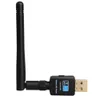 600M Dual Band Wireless Network Card 2.4GHz 5.8GHz WiFi Receiver Adapter with USB 2.0 Interface External Antenna