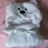 Sacco a pelo per bambini Velluto di corallo Orso Neonatale Trapunta Coperta carina Carrello per bambini Attività di viaggio Sacchi a pelo 3 colori molto 0-3T