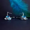 DreamCarnival1989 Orecchini pendenti con zirconi blu cielo per donna Wedding Lady Ciondola gioielli deluxe Radiant CZ Party Must Have WE4002 210706