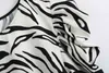 Животное зебра печатает обрезанные блузки рубашка женщины старинные плиссированные бензорные луки завязаны топ блюсас мохеров корейская одежда 210427