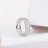 S925 실버 소재 펑크 밴드 링 빈 디자인과 반짝이 다이아몬드 여성을위한 반짝이 다이아몬드 쥬얼리 선물 PS3048