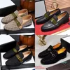 men dress shoes Flat Women Casual Shoe High Quality Business ice Oxfords genuine leather Designers Metal Buckle Suede loafers yelie 2324