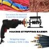 Vanliga Verktyg Manuell Portable Wire Scrap Cable Stripping Machine Peeling Machines Stripper för 1-30 mm Hand kan ansluta borr