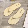 Fashion Designer Women Beach Sandals Flip Flops Black White Slipper Summer Jelly Flats Shoes Ladies Sandal Loafers Size 35-40 006