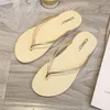 Fashion Designer Women Beach Sandals Flip Flops Black White Slipper Summer Jelly Flats Shoes Ladies Sandal Loafers Size 35-40