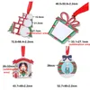 2021 Sublimation Vit Blank Metall Juldekorationer Värmeöverföring Santa Claus Pendant DIY Julgran Ornaments skrivbar RRE8439