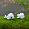 Mini Cute White Blue Dolphin Material Cake Doll Accessories Whale Bonsai Handicraft Moss Terrarium Micro Landscape Fairy Garden RRB11562