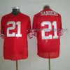 1990 Futebol Jersey Miles Sanders Joe Montana Jerseys costurou qualquer nome número