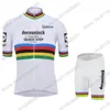 White World Quick Step Cykling Jersey Set Race Clothing Road Bike Suit Cykel Bib Shorts Maillot Cyclisme Racing Sets