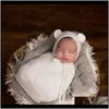 Bags Nursery Bedding Baby Kids Maternity Drop Delivery 2021 Crochet Soft Sleeping Bag Sleep Sack Mohair Bear Hats Knitted Born Wraps Baby Pog