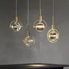 Pendant Lamps Modern LED Crystal Chandelier Kitchen Bar Bedroom Bedside Decor Lighting Dining Room Hanging Ceiling Lights