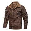 Winter Men's Fur Leather Jacket Coats Male Retro Suede Streetwears Thicken Leathers Bomber Jacket Men Brand Biker Jackets 211018