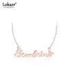 Lokaer Girocolli in oro rosa Neckalce Sunshine Mosaico Strass Collane con ciondolo in acciaio inossidabile Gioielli per la festa della mamma N17021