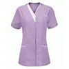 Camisetas femininas T-shirt feminino Mulheres camisetas enfermeiras Tunic Uniform Clinic Carer v Poleras de proteção do pescoço Roupas ROPA ROPA MUJER