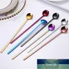 Coffee Tea Stir Spoon Long Handle Mixing Cocktail Ice Cream Dessert Spoons Eco-Friendly Stainless Steel Tableware Kitchen Supply Factory price