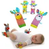 Sozzy bébé jouet pour bébé cloches souples main dragonne hochets chaussettes animaux détecteurs de pieds jouets en peluche cadeau de noël