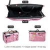 Mode Tote Make Up Bag Cosmetic voor vrouwen Double Zipper toiletartikelen Make -upzak Grote Nylon Travel Insert Organizer Handtaszakken Gevallen