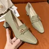 Kleid Schuhe 2022 Frauen Pumpen Dünne Niedrige Heels Sandalen Für Frau Mode Kette Flache Arbeit Damen Casual Ferse Faulenzer