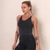 Yoga outfit kvinnor skörd topp sport singlet ärmlös lögn tröjor elastisk gym träning väst atletisk fitness tank sexig bh
