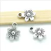 Lot 200pcs Mini Flowers Tibetan Silver Charms Pendants for jewelry making Earring Necklace Bracelet Key chain accessories 9*12mm DH0540