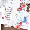 Bookmark 30 pcs / set lindas flores Bookmarks Cartões de Mensagem Notas do livro Titular da página de papel para livros Escola de material de escritório