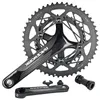 Conjunto de cadeias de bicicleta de estrada conjunto 8 9 10 11 12 12s entrelaçamento de liga de alumínio racing cranksets de bicicleta 170mm braço de manivela 24mm eixo