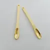 Mini Gold Spoon Spice Powder Shovel Household Smoking Accessories Snuff Snorter Sniffer Portable Eye Cream Spoons