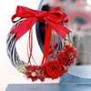 2021 Dekoracyjne kwiaty Wieńce 3 paczka Rattan Pierścień Szary Boże Narodzenie wieniec Garland Wiszące Wiklinowe winorośl DIY Craft Wedding Home Window Drzwi