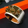 France Brand Classic Collier De Bracelets High Quality Copper Genuine Leather Women039s Bangle Fashion Men039s Gold And Silv1509978