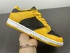 Edição Especial Low Goldenrod Homem Skate Designer Sapatos Amarelo Preto Moda Esporte Zapatos Tênis Excelente Qualidade Come With