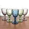 Höftflaskor 100st / lot retro vintage lättnad röd vin kopp gravering prägling glas hushållsaft dryck champagne goblet diverse bägare