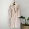 Elegante Winter Pelzmantel Frauen Mode Plüsch Faux Nerz Mäntel Lose Jacke Hohe Qualität Mantel Dicke Warme Jacken 210928