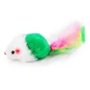 ألعاب Cat Colorful Tail Plush Mouse Vocal Pet Products 2023