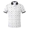 2021SS Designer de mode Casual Polo pour hommes T-shirt de broderie de fleurs de serpent Polo pour hommes High Street Fashion Polo Hommes