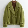 Women's Wool & Blends 2022 Sheep Shearing Overcoat Woman Suit Lead Reunite With Coat One Lamb Fur Grass Loose Bery22