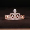Crystal Crown Ring Rose Gold Dimmond Reagement Wedding Pierołówki Zespół dla kobiet biżuteria mody Will i Sandy