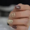 False Nails Sexy Leopard Print Brown Abs Nail Art Short Round Artificial Sparkling Designed Pattern 24pieces Prud22