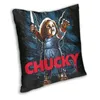 Cojín / almohada decorativa estilo nórdico Chucky Child's Play Doll Cushion Cover 45x45 Hogar decorativo Impresión 3D Horror Película Tiro para auto T