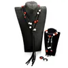 Collier en caoutchouc fait à la main au royaume-uni pour femmes, Bracelet en perles, boucles d'oreilles pendantes, ensemble de bijoux de mariage, cadeaux